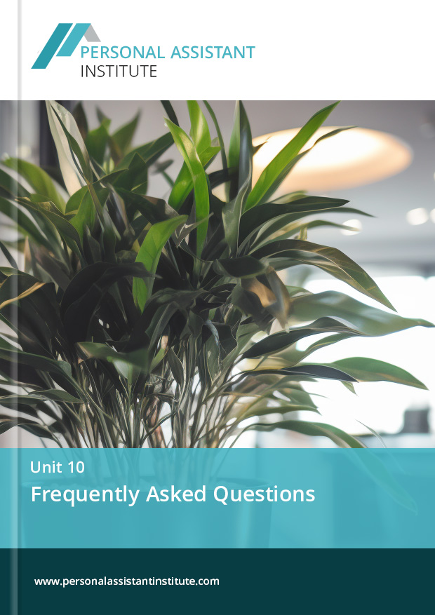 personal assistant certification unit 10