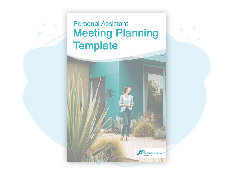 personal assistant meeting planning templates
