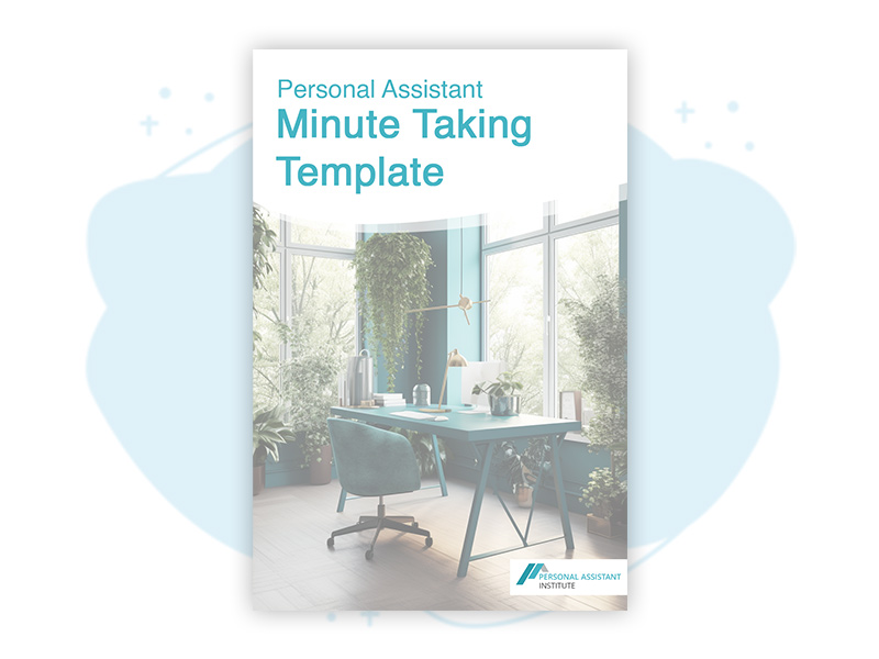 personal assistant minute taking template