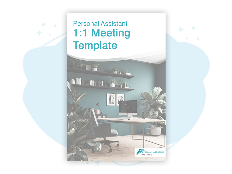 personal assistant one to one meeting template
